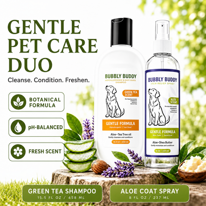 Bubbly Buddy gentle pet care duo product overview